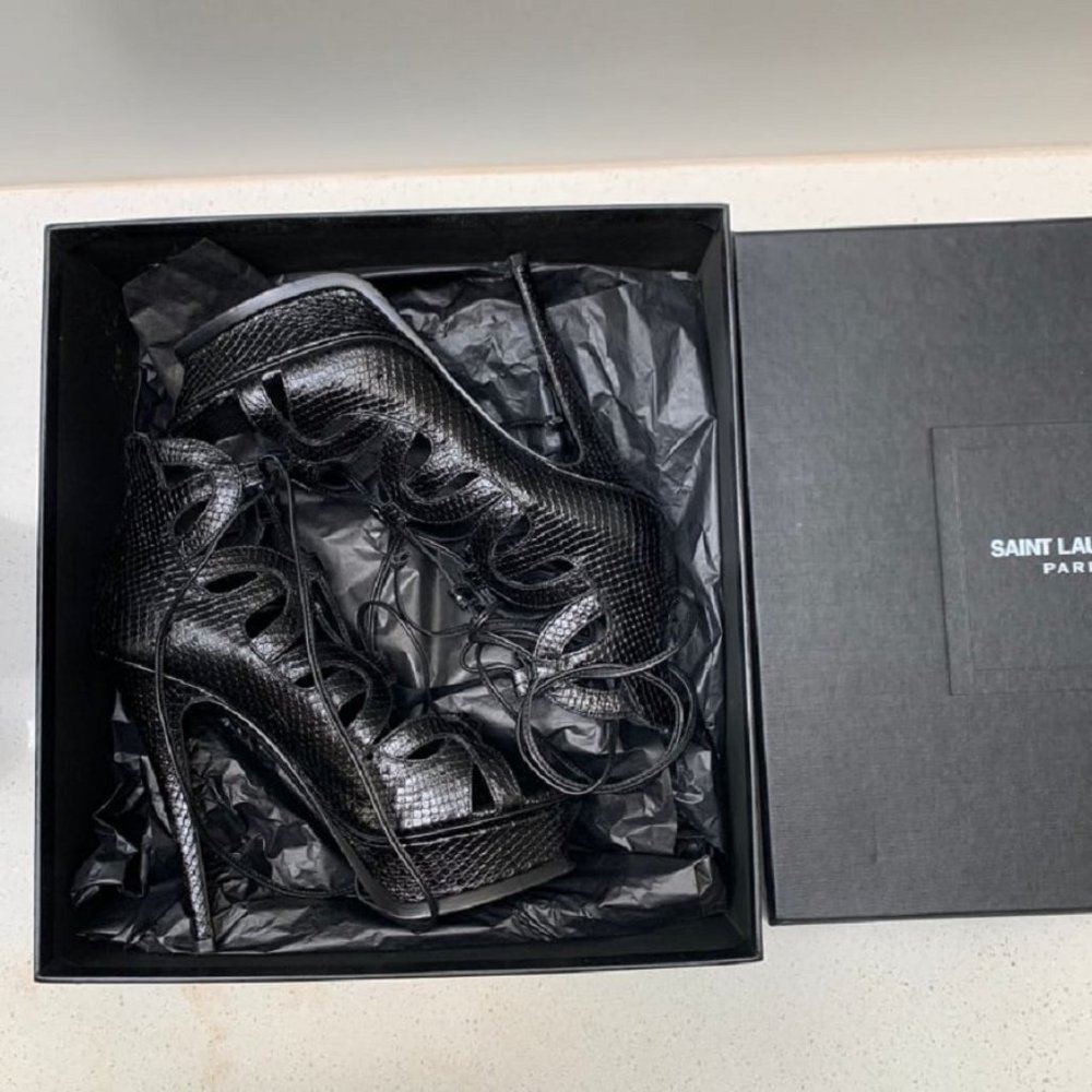 Saint Laurent Tribute Sixteen Black  Size 36.5 - Picture 7 of 7